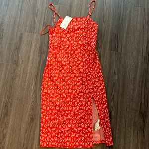 Zara Red Floral Dress